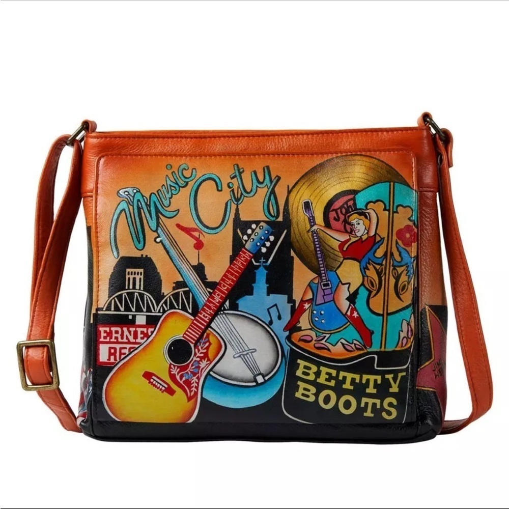 ANUSCHKA Music City Nashville Leather Crossbody Bag